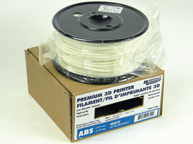3D Printer Filament, 3.0mm ABS, White